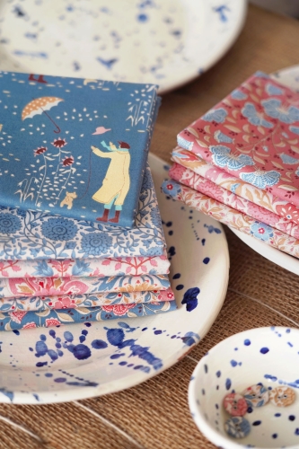 Tilda Patchwork Stoff Baumwolle - Aella Blue